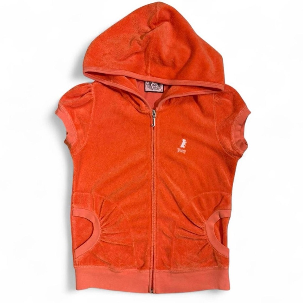 Y2K Juicy Couture Kids Orange Hoodie Size 10